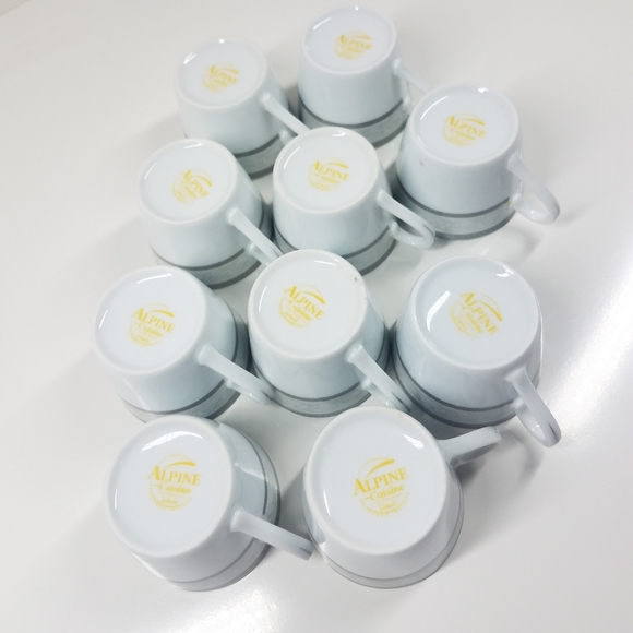 Alpine Cuisine Fine Porcelain 10pc Teacup and Saucer Set - Picture 9 of 12